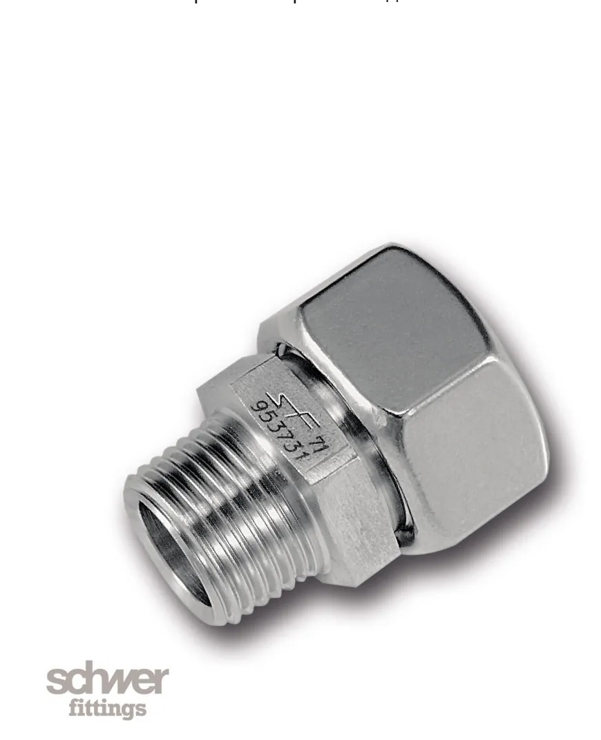 Регулируемое ввертное соединение с конической трубной резьбой NPT